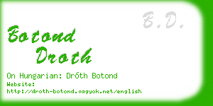 botond droth business card